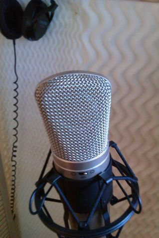 Scott Mathson Productions Great Falls, MT home studio - condenser mic and vocal booth